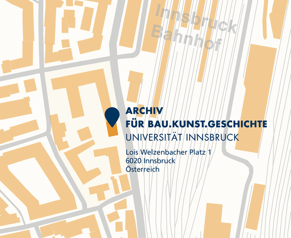 Grafik Standort Archiv für Bau.Kunst.Geschichte, 2023