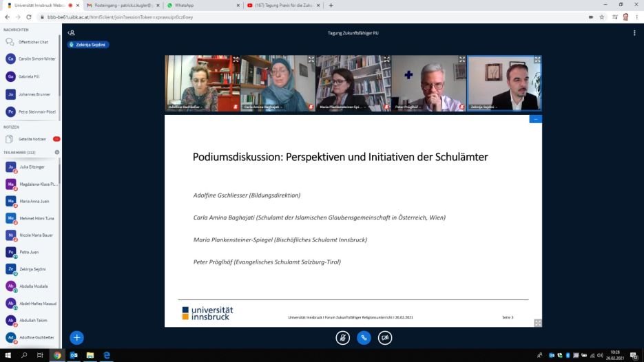 Screenshot von der virtuellen Tagung