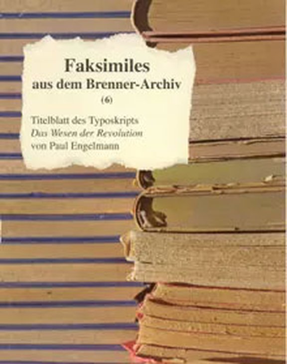 Faksimiles aus dem Brenner-Archiv (6)