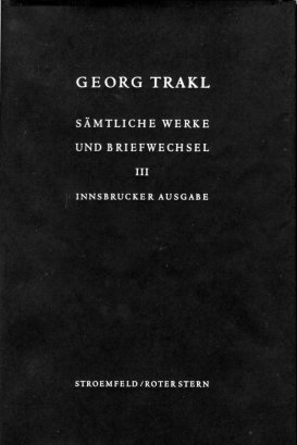 cover, Georg Trakl: Sämtliche Werke und Briefwechsel