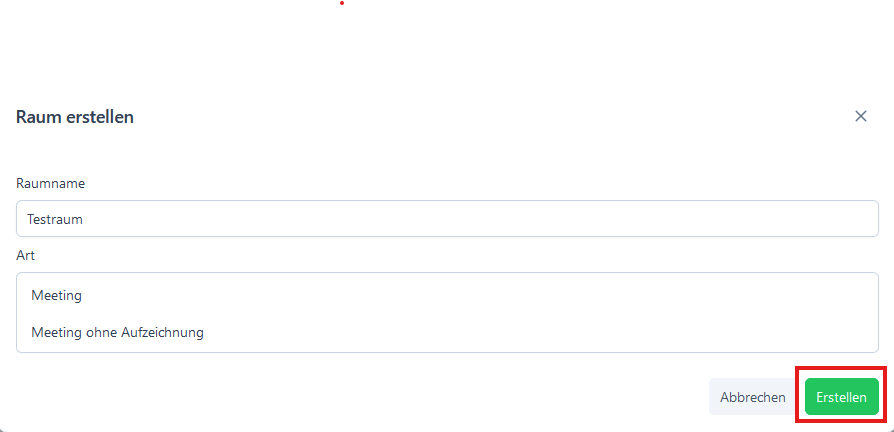 Erstellen von Räumen in PILOS