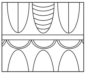 A3/B2_B3, A1 (obere Palmetten mit Mittellinie und Schuppen in Folge, nach Zentralwulst Bogenband nach unten, untere Palmetten ohne Binnenzeichnung)