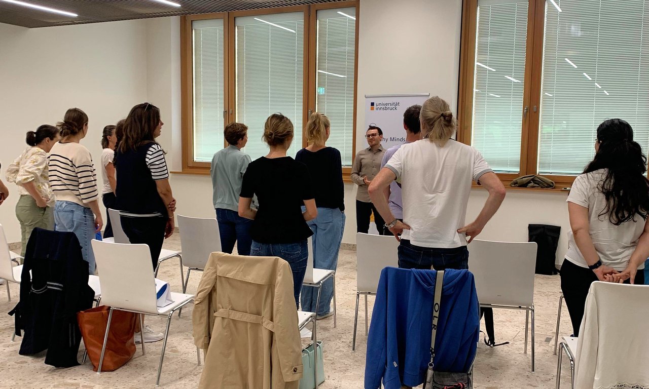 Teilnehmer:innen der Healthy Minds Days bei einem Workshop