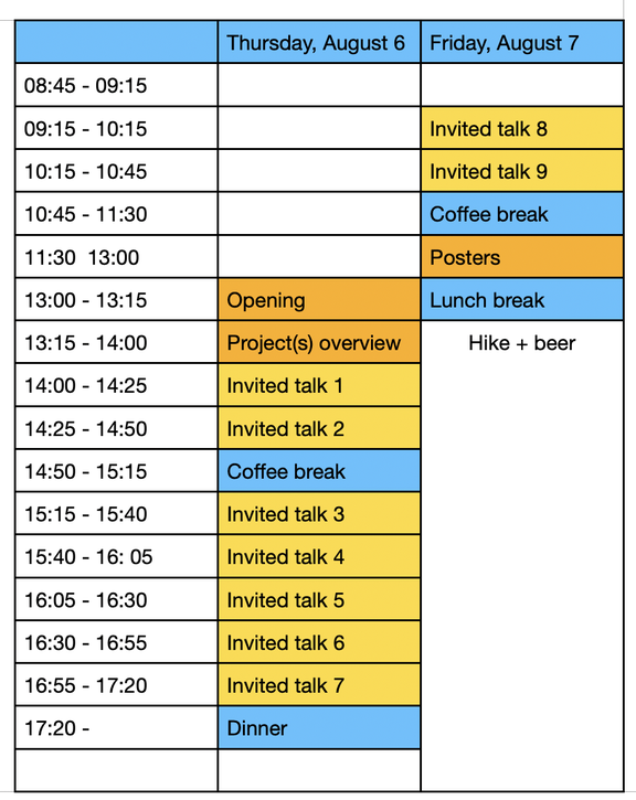Program for the Joint Meeting Prague-Innsbruck.