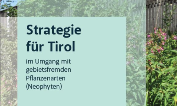 Titelblatt des Handbuches zur Strategie von Tirol im Umgang mit Neophyten