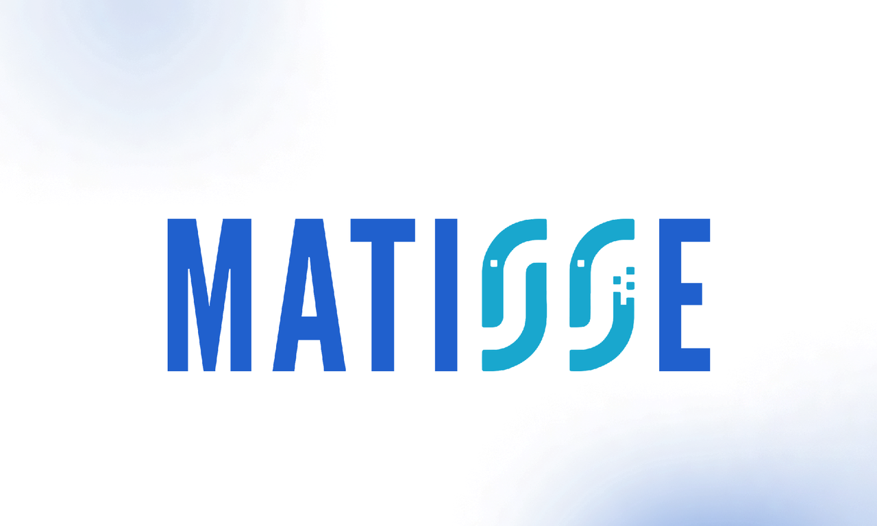 offizielle Matisse Projektlogo mit blauer Schrift