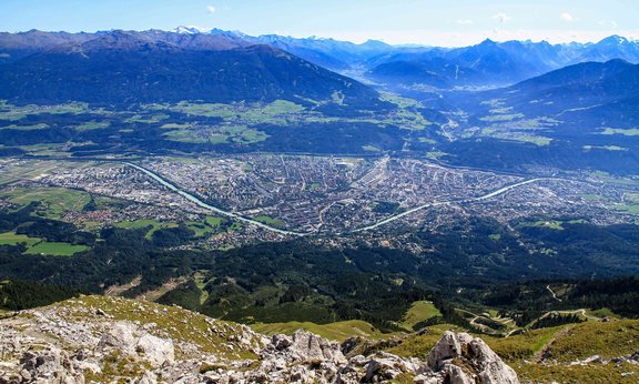 View of Innsbruck from the Nordkette mountain range