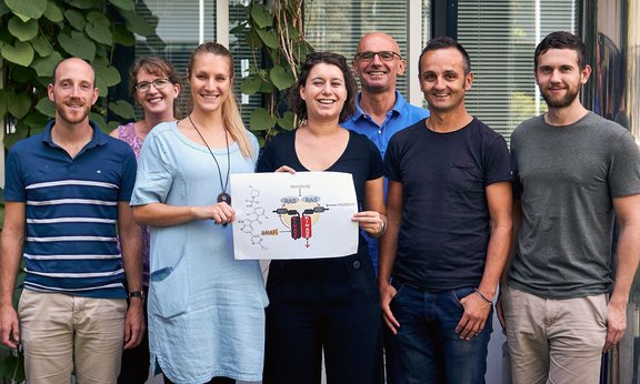 Gruppenfoto des Projektteams vom Institut für Biochemie.