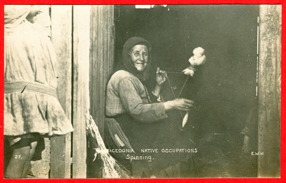 Macedonia, woman spinning