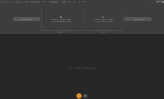 Touchscreenübersicht