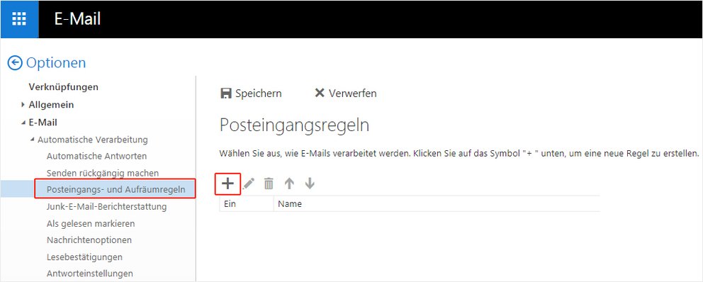 OWA Posteingangsregel 1