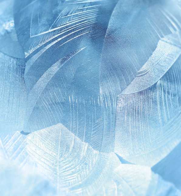 Blaue Eiskristallstruktur