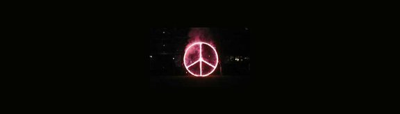 Peace Sign lighting up in the dark