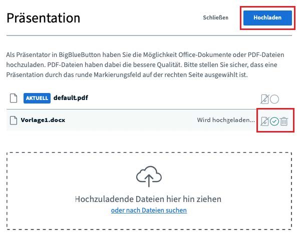 Präsentation hochladen 2