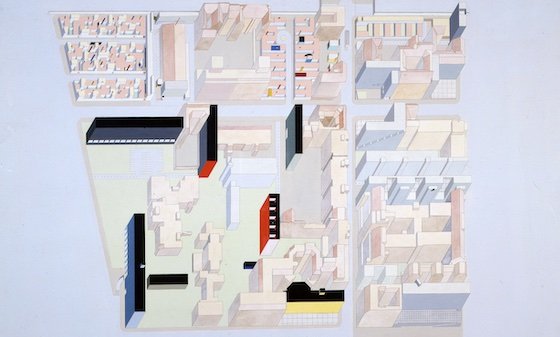 OMA, IBA-Wettbewerb Kochstraße-Friedrichstraße, Berlin, 1981