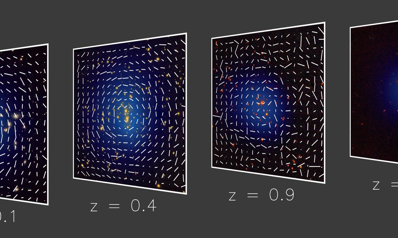 A scientific illustration of galaxy clusters