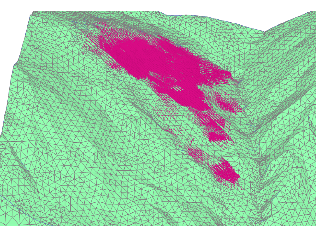Simulation der Oberflächendeformationsvektoren