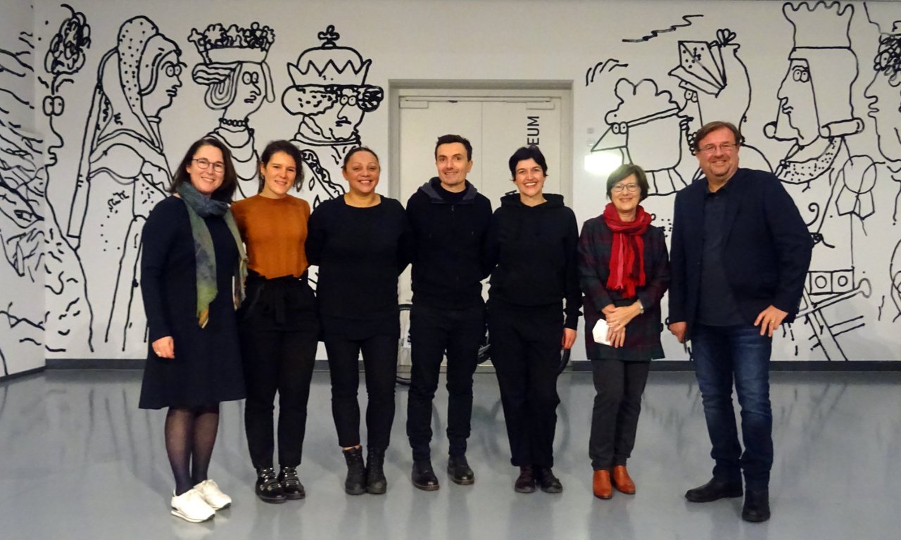 Barbara Tasser, Marta Romeo, Delia Trice, Beatrice Cevolani, Hendry Proni, Carla Festi, Saverio Carpentieri (v.l.).