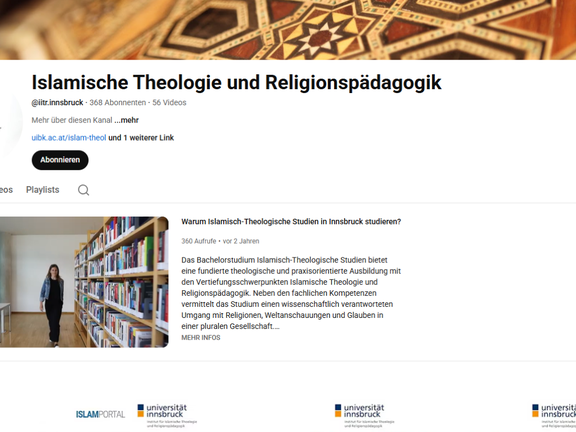 Screenshot der Youtube-Seite des Instituts