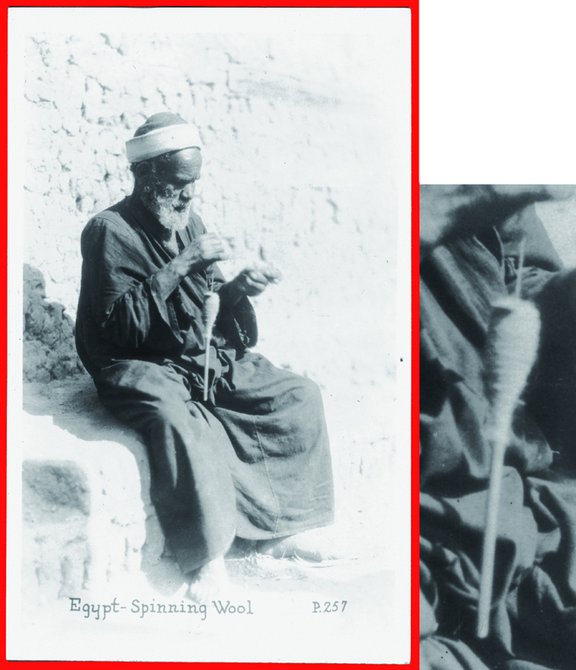 Egypt, old man spinning