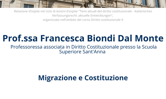 Poster relazione ospite prof.ssa Biondi Dal Monte