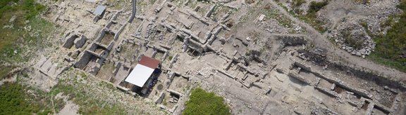 Areal View of the archaeological excavation area