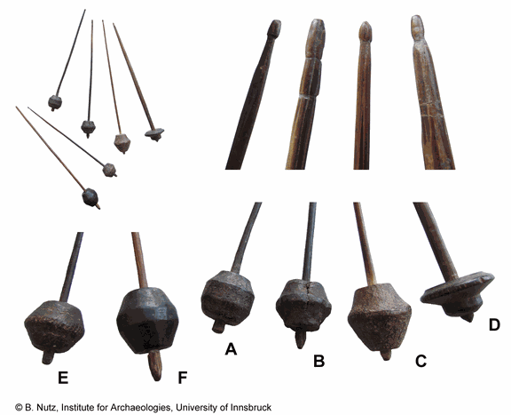 Indonesia, Timor, drop spindles, details