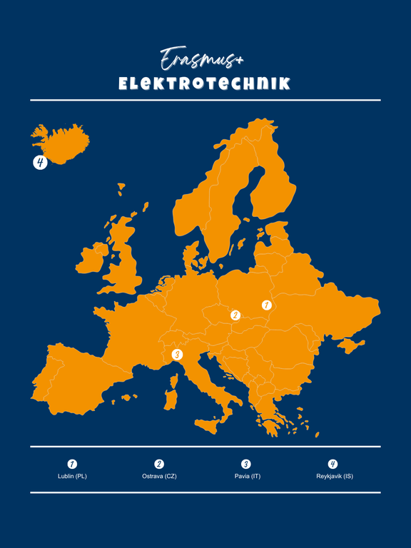 Karte der Erasmus Optionen