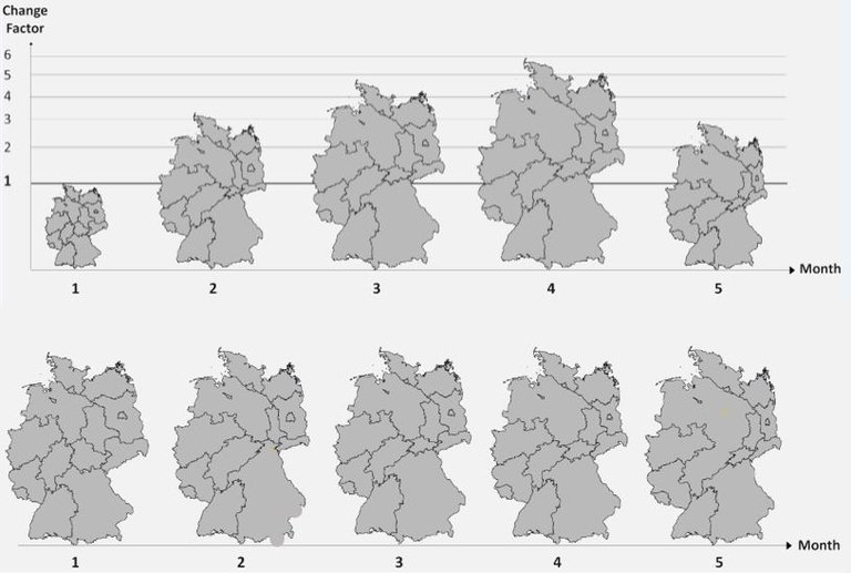 8 Karten von Deutschland