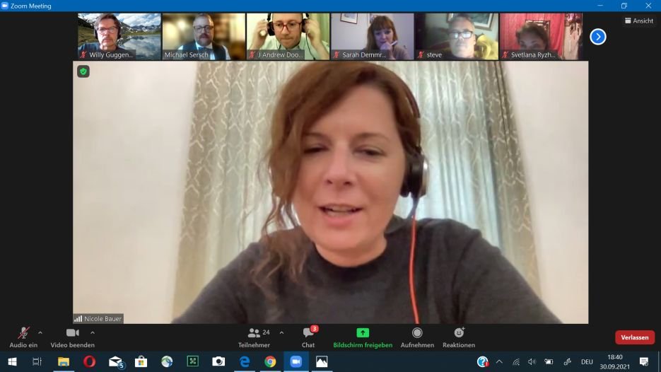 Nicole Bauer bei ihrem Vortrag