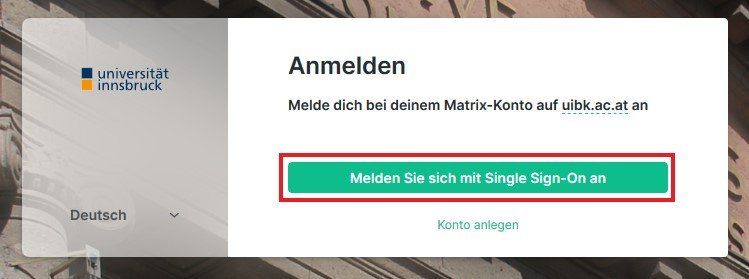 Anmeldung Webbrowser Chat