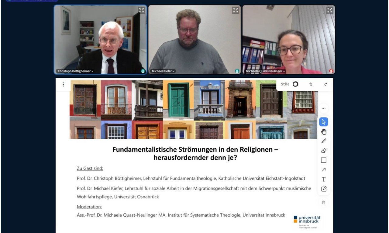 Christoph Böttigheimer, Michael Kiefer und Michaela Quast-Neulinger im Gespräch.