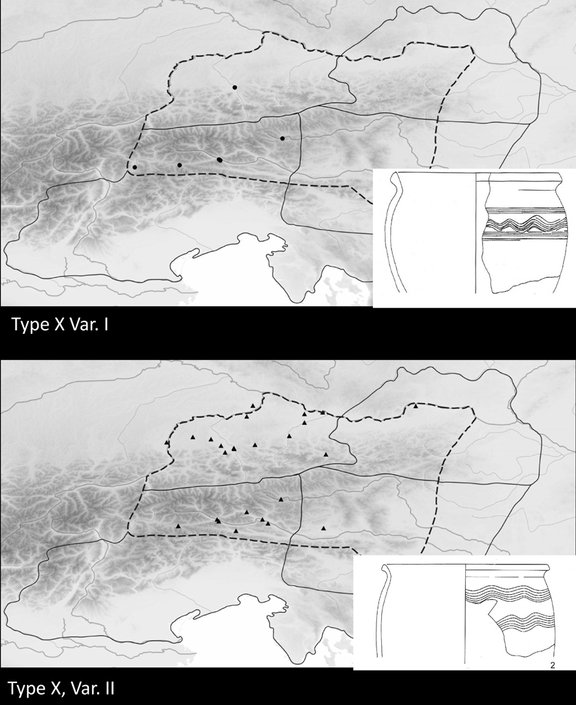 Verbreitungskarte des Typs X