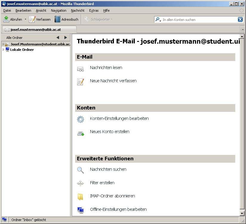 Kontoeinstellungen bearbeiten