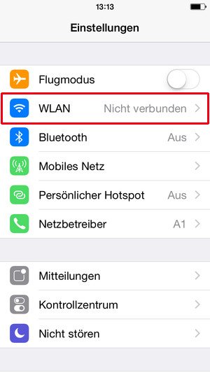 Apple WLAN auswählen