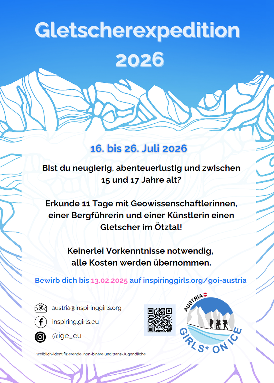 Girls on Ice Bewerbung