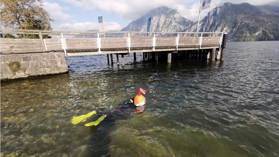 Tauchprospektionen durch das Kuratorium Pfahlbauten in Traunkirchen Urgeschichtliche Fundstellen in Traunkirchen