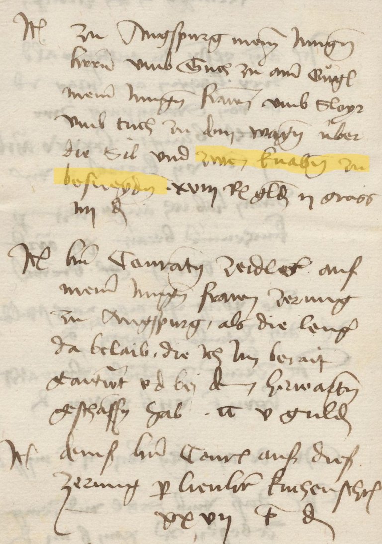Rechnung über die Reise einer jungen Herzogin von Österreich nach Augsburg im Jahre 1431