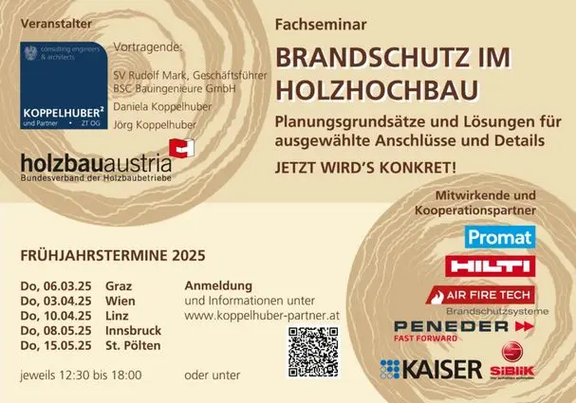 Fachseminar Brandschutz im Holzhochbau