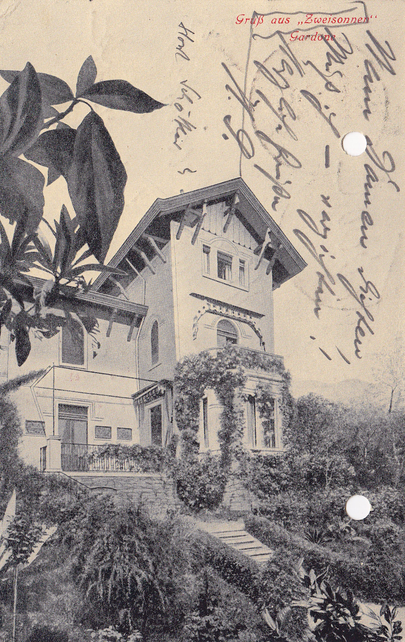 Dichterheim Zwei Sonnen in Gardone / Gardasee.