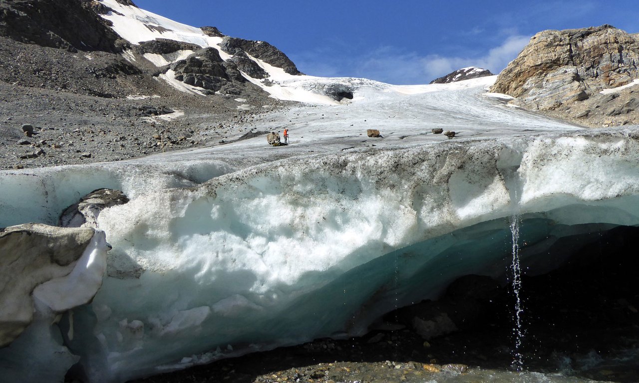 Blick auf den Langenferner Gletscher