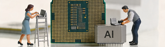 Images of AI workers