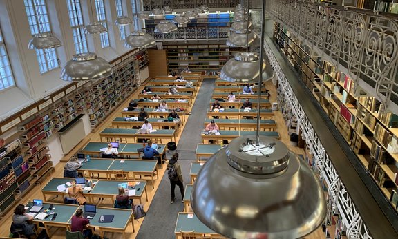 Historic reading room at university library