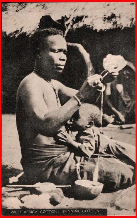 Nigeria, woman spinning