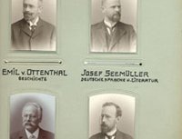 Josef Seemüller 1902 im Kreis seiner Kollegen