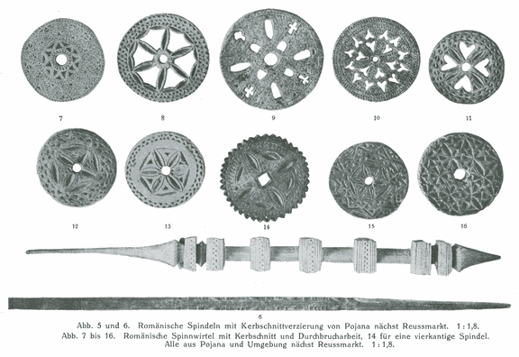 Romania, spindles whorls, 1910