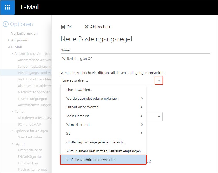 OWA Posteingangsregel 2