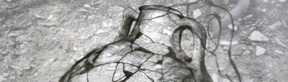 Art Drawing of a Amphora, reconstructed from a sherd in the soil, by Gerlinde Thuma