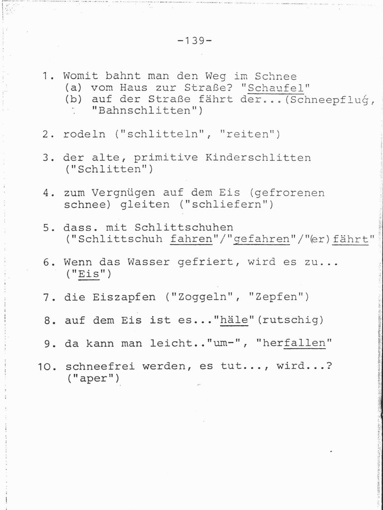 Fragebuch TDA aus der Sammlung für die Gemeinde Brandenbarg