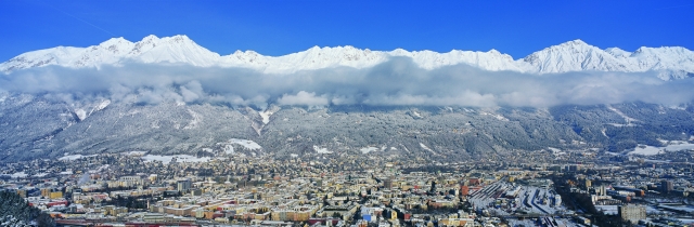 Innsbruck winter panorama